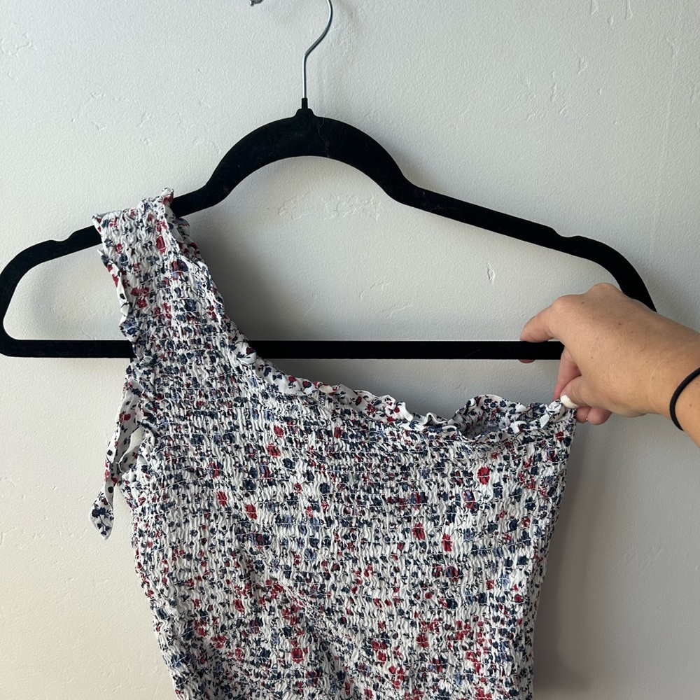 One-Shoulder Textured Top